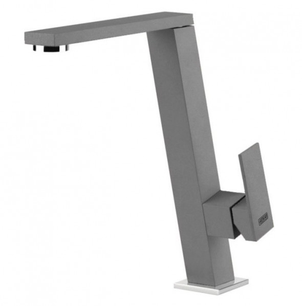 Elleci Blade bateria kuchenna zlewozmywakowa z obrotową wylewką Metaltek M73 titanium MMKBLA73