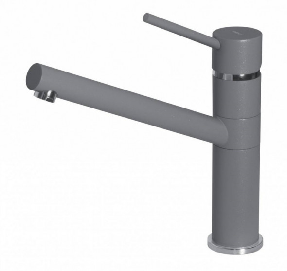 Elleci Sava bateria kuchenna zlewozmywakowa z obrotową wylewką Metaltek M73 titanium MMKSAV73