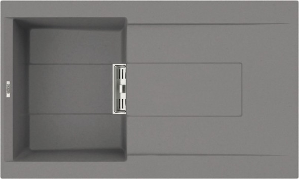 Elleci Smart 400 zlewozmywak 1 komora z ociekaczem wpuszczana w blat K97 jasnoszary KeratekPlus LKI40097SMT