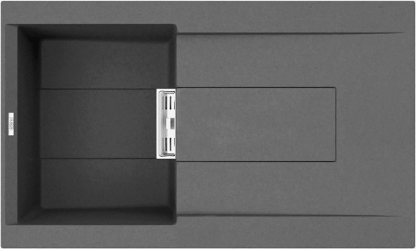 Elleci Smart 400 zlewozmywak 1 komora z ociekaczem wpuszczana w blat K99 ciemnoszary KeratekPlus LKI40099SMT