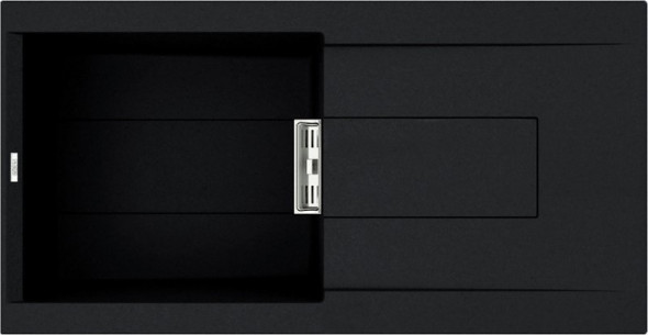 Elleci Smart 480 zlewozmywak 1 komora z ociekaczem wpuszczana w blat K86 czarny KeratekPlus LKI48086SMT