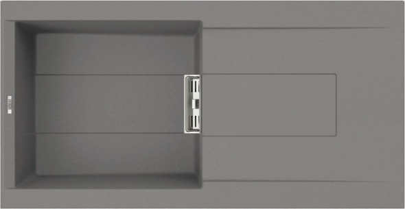 Elleci Smart 480 zlewozmywak 1 komora z ociekaczem wpuszczana w blat K97 jasnoszary KeratekPlus LKI48097SMT