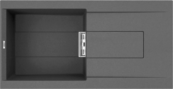 Elleci Smart 480 zlewozmywak 1 komora z ociekaczem wpuszczana w blat K99 ciemnoszary KeratekPlus LKI48099SMT