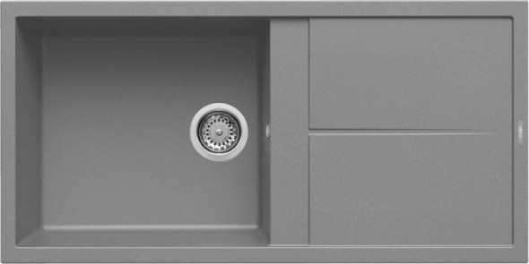Elleci Unico 480 zlewozmywak 1 komora z ociekaczem wpuszczana w blat M73 titanium Metaltek LMU48073