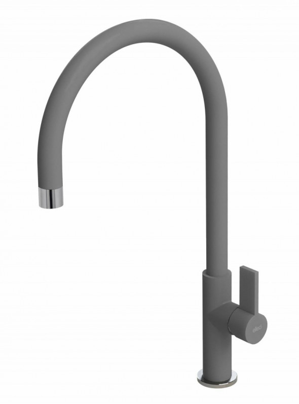 Elleci Volta bateria kuchenna zlewozmywakowa z obrotową wylewką Metaltek M73 titanium MMKVTA73