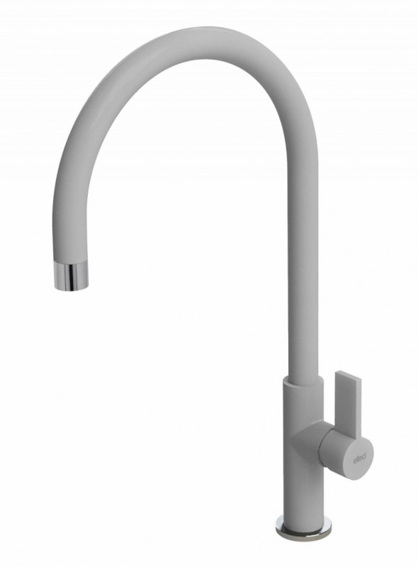 Elleci Volta bateria kuchenna zlewozmywakowa z obrotową wylewką Metaltek M79 aluminium MMKVTA79