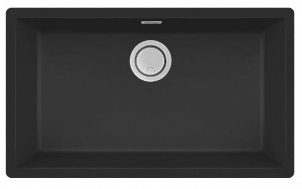 Elleci Zen 130 zlewozmywak 1 komora podwieszana lub wpuszczana K86 czarny KeratekPlus LKZ13086