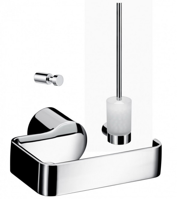 Emco Fine zestawó akcesoriów - szczotka + aczyk + uchwyt na papier chrom 849800100 - WYPRZEDAŻ NADWYŻEK !!!