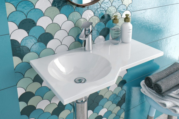 Excellent Be Spot umywalka z blatem ceramicznym 60x34 biały CEEX.2301.600.WH