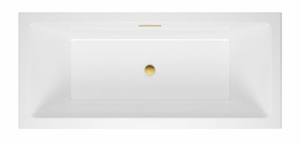Excellent Heaven Slim wanna prostokątna 180x80 z syfonem złoty i nogami WAEX.HEV18WHS + ARIN.FLOW.GL