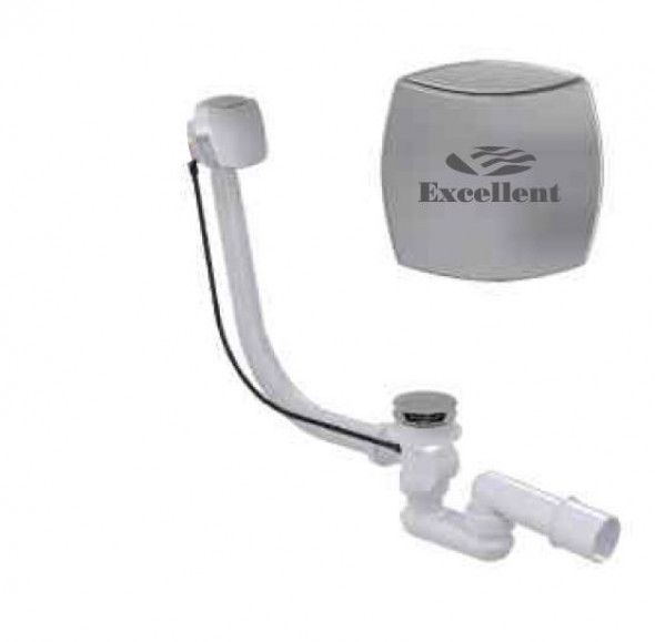 Excellent Square syfon wannowy z napełnianiem wody 570mm chrom AREX.1825CR