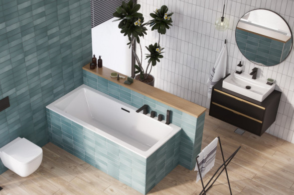 Excellent Virro lustro okrągłe 80x80 czarny mat DOEX.VI080.BL