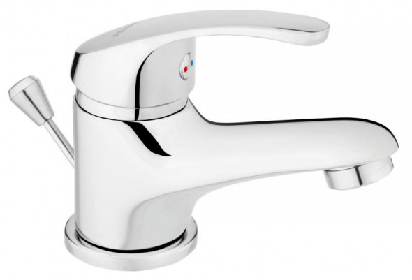 Ferro Basic jednouchwytowa bateria umywalkowa z korkiem automatycznym chrom BBC2