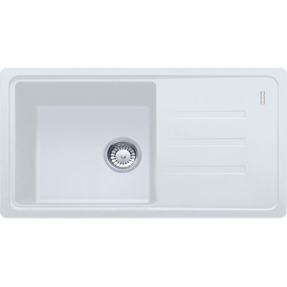 Franke Bliss BSG 611-78 zlewozmywak 1 komora z ociekaczem 78x43,5 cm fragranit biały polarny 114.0367.738