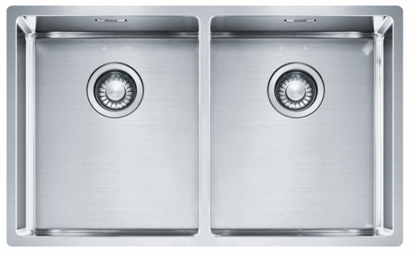 Franke Box 220/120-34-34 zlewozmywak stalowy 2 komory stal szlachetna jedwab 127.0370.188