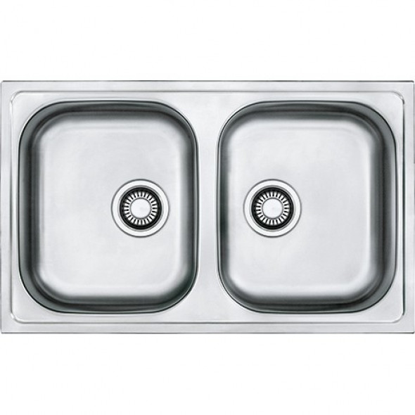 Franke Euroform EFL 620-78 zlewozmywak stalowy 2 komory 78x47,5 cm stal szlachetna len 101.0060.609