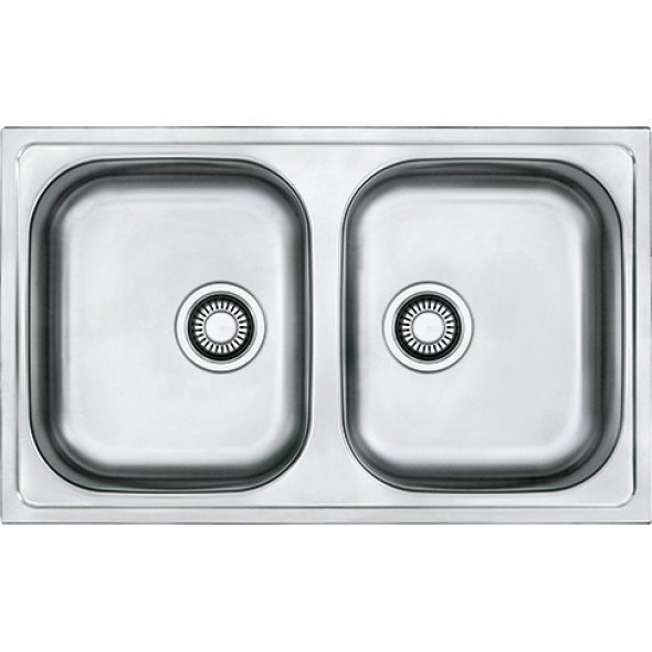 Franke Euroform EFN 620-78 zlewozmywak stalowy 2 komory 78x47,5 cm stal szlachetna jedwab Euroform 101.0060.580