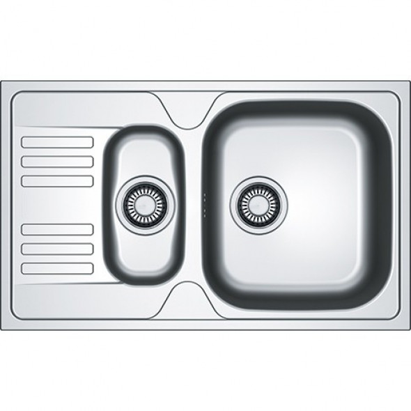 Franke Euroform EFN 651-78 zlewozmywak stalowy 1,5 komory 78x47,5 cm stal szlachetna jedwab 101.0060.612