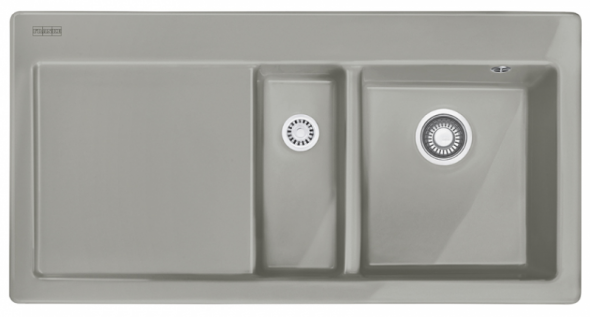 Franke Mythos 651-100 Fraceram zlewozmywak ceramiczny 1,5 komory po prawej stronie szary mat 124.0442.532