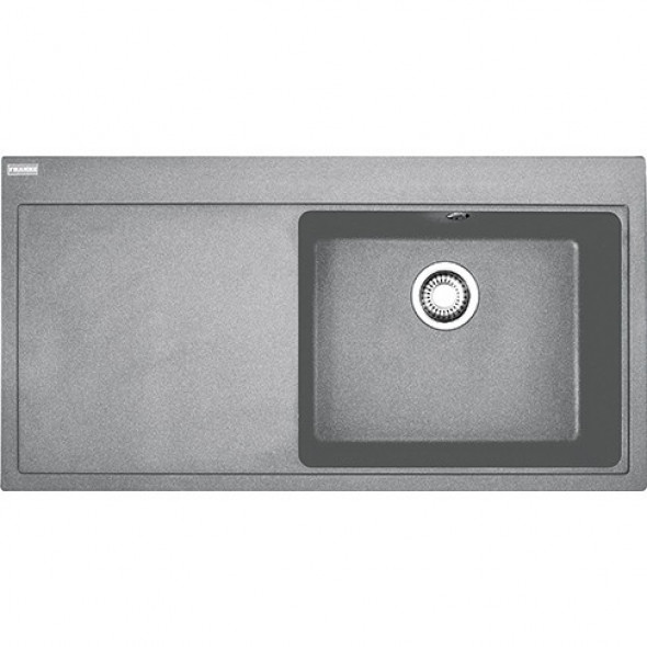 Franke Mythos MTG 611 zlewozmywak 1 komora z ociekaczem komora duża z prawej strony 100x51cm fragranit kamienny szary 114.0330.979