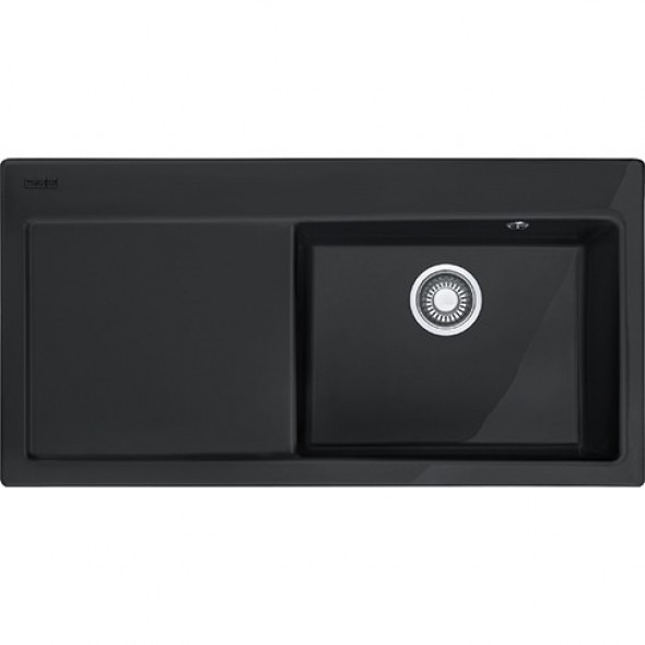 Franke Mythos MTG 611 zlewozmywak 1 komora z ociekaczem komora duża z prawej strony 100x51cm fragranit onyx 114.0158.625