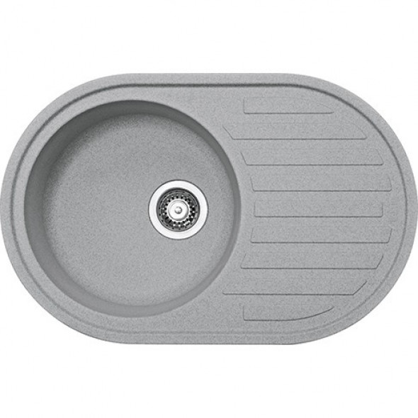 Franke Pamira ROG 611 zlewozmywak 1 komora z ociekaczem 77x50 cm fragranit kamienny szary 114.0330.953