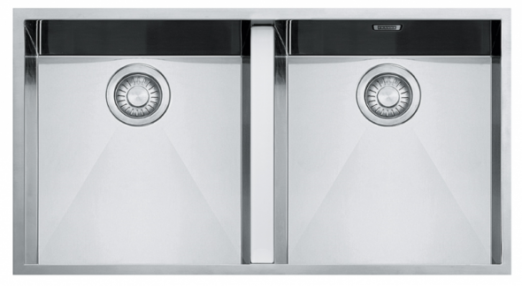 Franke Planar 120 zlewozmywak stalowy 2 komory stal szlachetna jedwab 122.0198.205