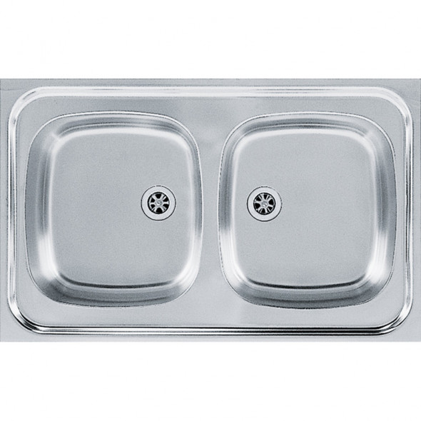 Franke Sara SXN 720 T Eco zlewozmywak stalowy 2 komory 80x50 cm stal szlachetna 103.0205.573