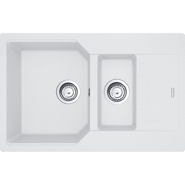 Franke Urban UBG 651-78 zlewozmywak 1,5 komory 78x80 cm fragranit biały polarny 114.0575.067