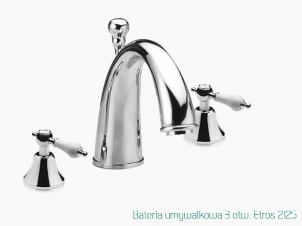 Fromac Etros bateria umywalkowa 3-otworowa z korkiem automatycznym chrom 2125