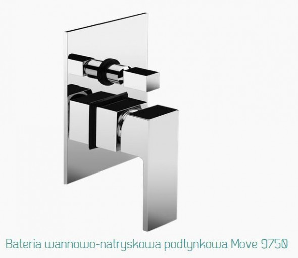 Fromac Move bateria wannowo-prysznicowa podtynkowa chrom 9750