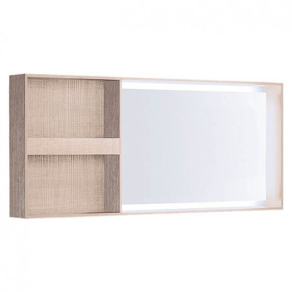 Geberit Citterio lustro podświetlane z boczną półką 133,4x58,4x14 cm dąb jasny 500.571.JI.1
