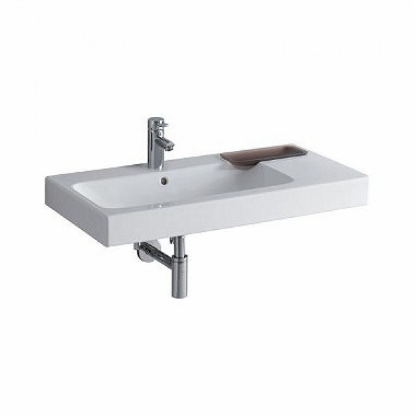 Geberit iCon umywalka meblowa z otworem na baterię z przelewem z mydelniczką po prawej stronie 90x48,5 cm ceramika biały 124190000