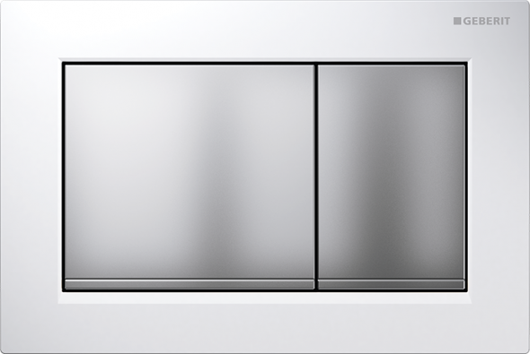 Geberit Omega 30 przycisk do stelaża biały / chrom matowy / chrom matowy 115.080.KL.1
