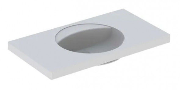 Geberit Preciosa umywalka wisząca bez otworu na baterię bez przelewu z powierzchnią odkładczą 100x55 cm ceramika biały 124240000