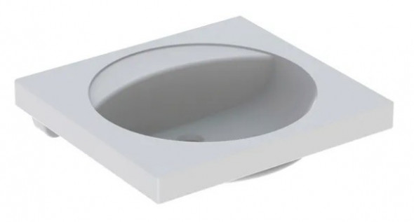 Geberit Preciosa umywalka wisząca bez otworu na baterię bez przelewu z powierzchnią odkładczą 60x55 cm ceramika biały 253240000