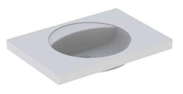 Geberit Preciosa umywalka wisząca bez otworu na baterię bez przelewu z powierzchnią odkładczą 80x55 cm ceramika biały 124284000