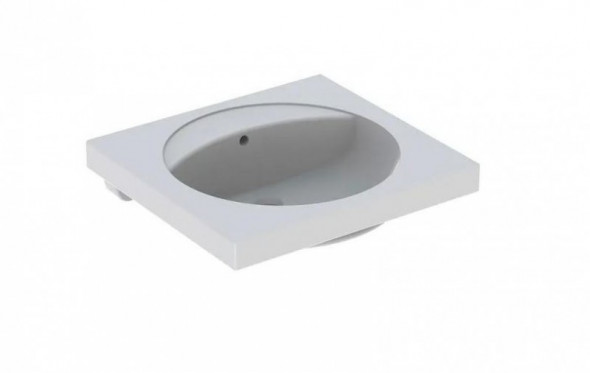 Geberit Preciosa umywalka wisząca bez otworu na baterię z przelewem z powierzchnią odkładczą 60x55 cm ceramika biały 253220000