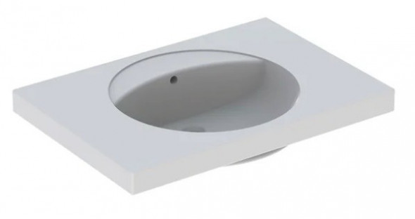 Geberit Preciosa umywalka wisząca bez otworu na baterię z przelewem z powierzchnią odkładczą 80x55 cm ceramika biały 124282000