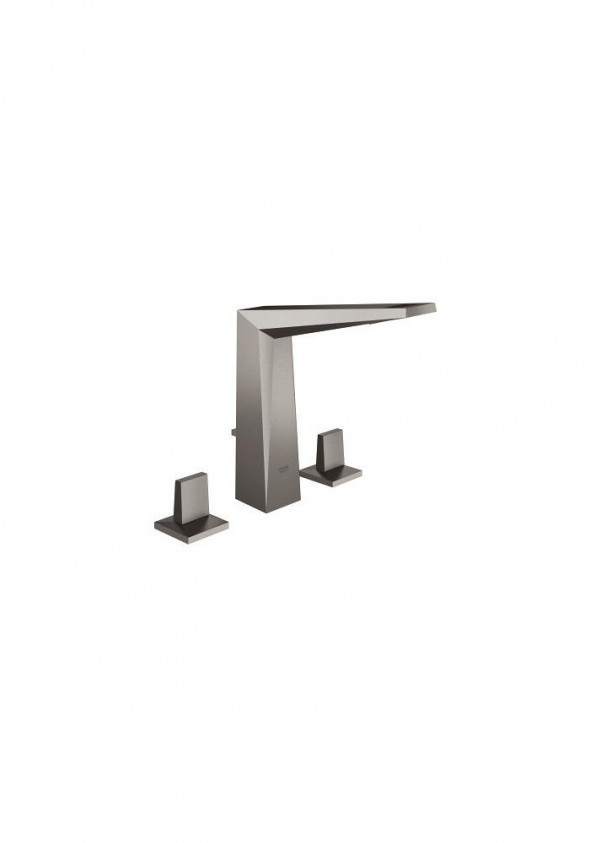 Grohe Allure Brilliant bateria umywalkowa trzyotworowa z korkiem grafit szczotkowany 20344AL0