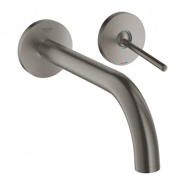 Grohe Atrio 2-otworowa bateria umywalkowa zasięg wylewki 22 cm grafit szczotkowany 19918AL3