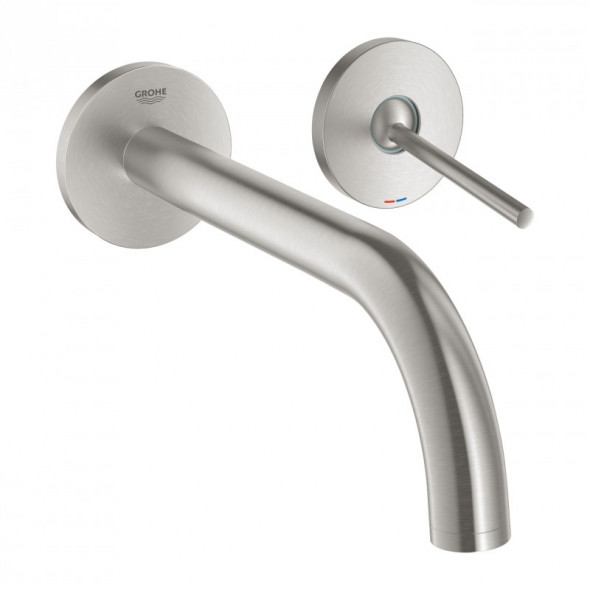 Grohe Atrio 2-otworowa bateria umywalkowa zasięg wylewki 22 cm stal nierdzewna 19918DC3