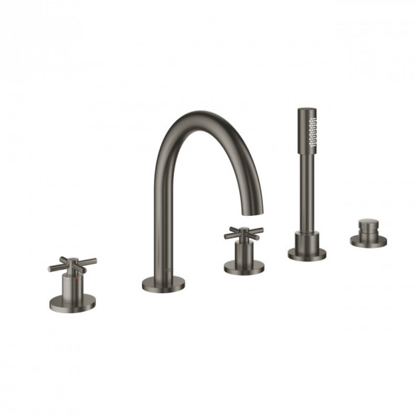 Grohe Atrio 5-otworowa bateria wannowa grafit szczotkowany 19923AL3