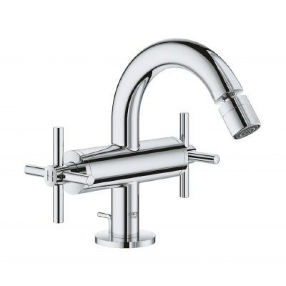 Grohe Atrio bateria bidetowa stojąca z korkiem chrom 24027003