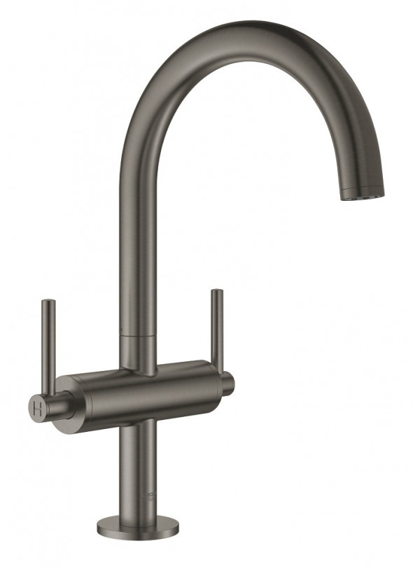 Grohe Atrio bateria umywalkowa DN 15 rozmiar L z korkiem grafit szczotkowany 21022AL3