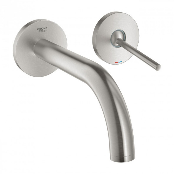 Grohe Atrio bateria umywalkowa podtynkowa dwuotworowa stal nierdzewna 19287DC3