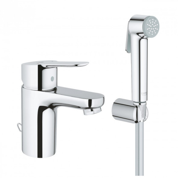 Grohe BauEdge bateria umywalkowa z zestawem prysznicowym chrom 23757000