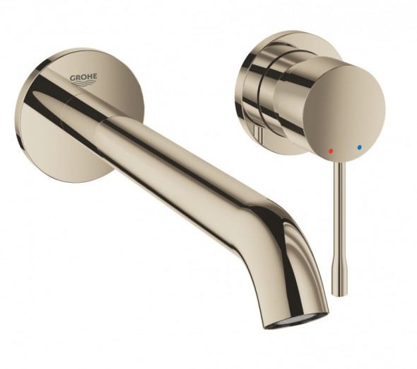 Grohe Essence New bateria umywalkowa podtynkowa 2-otworowa wylewka 230mm nikiel polerowany Polished Nickel 19967BE1