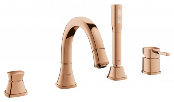 Grohe Grandera bateria wannowa czterootworowa złoto Warm Sunset 19936DA0