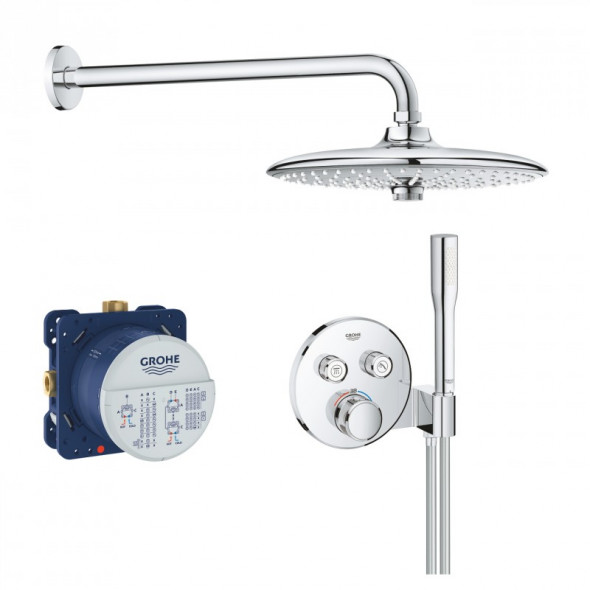 Grohe Grohtherm SmartControl zestaw podtynkowy z deszczownicą i prysznicem ręczym 34744000